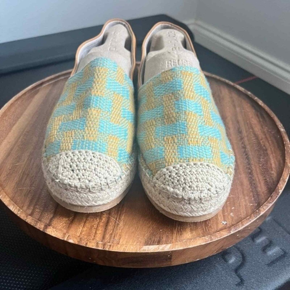 Maxim Yellow and Blue Woven‎ espirdrilles sz 8.5 preloved great condtion